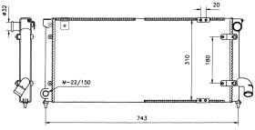 Nrf 58136 - RADIADOR SEAT TOLEDO 1,6/1,8/2,0/1,