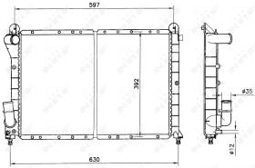 Nrf 58241 - RADIADOR ALU BRAZED FIAT COUPE 96-