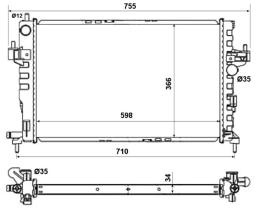Nrf 58282 - RADIADOR ALU BRAZED OPEL VAUXHALL C