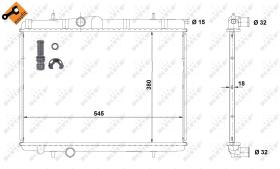 Nrf 58299 - RADIADOR ALU BRAZED PEUGEOT 206 98-