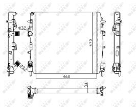 Nrf 58317A - RADIADOR ALU MECHAN NISSAN KUBISTAR
