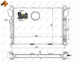 Nrf 58366 - RADIADOR ALU BRAZED MERCEDES CL55 A