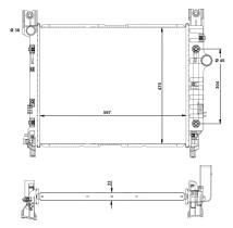 Nrf 58367 - RADIADOR ALU BRAZED DODGE (CHRYSLER