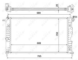Nrf 58368 - RADIADOR ALU BRAZED SAAB 9-5 97-