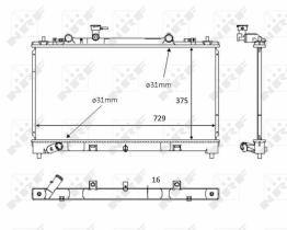 Nrf 58381 - RADIADOR ALU BRAZED MAZDA 6 2.2 CIT