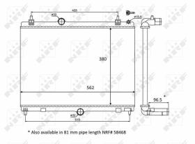 Nrf 58399 - RADIADOR ALU BRAZED PEUGEOT 508 1.6