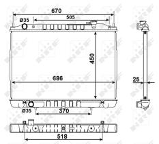 Nrf 58418 - RADIADOR ALU BRAZED NISSAN PICK-UP