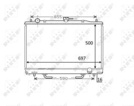 Nrf 58448 - RADIADOR MITSUBISHI PAJERO 11-1993>