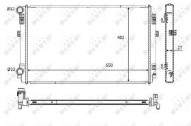 Nrf 58453 - RADIADOR ALU BRAZED VW GOLF TDI 08-
