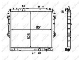 Nrf 58491 - RADIADOR ALU BRAZED TOYOTA HILUX 2.