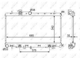 Nrf 58493 - RADIADOR ALU BRAZED SUBARU IMPREZZA