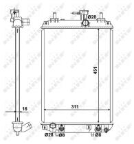 Nrf 58494 - RADIADOR ALU BRAZED DAIHATSU MATERI