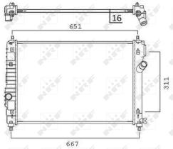 Nrf 58505 - RADIADOR ALU BRAZED CHEVROLET AVEO