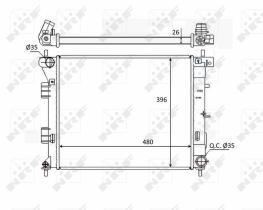 Nrf 58522 - RADIADOR ALU BRAZED HYUNDAI I30 1.6