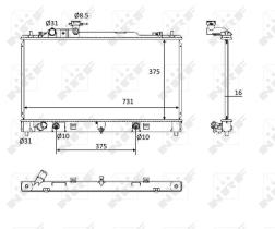 Nrf 58561 - RADIADOR ALU BRAZED MAZDA 6 2.0 08-