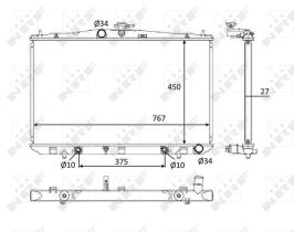 Nrf 58611 - RADIADOR ALU BRAZED LEXUS RX 350 3.