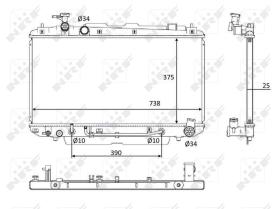 Nrf 58646 - RADIADOR ALU BRAZED TOYOTA RAV 4 3.