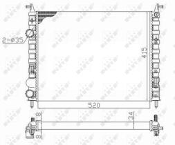 Nrf 58656 - RADIADOR ALU BRAZED FIAT PALIO 1.9