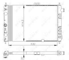 Nrf 58670 - RADIADOR ALU MECHAN OPEL VAUXHALL A