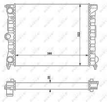 Nrf 58696 - RADIADOR ALU MECHAN SEAT TERRA 87-