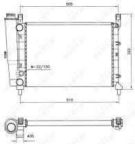 Nrf 58705 - RADIADOR ALU MECHAN FIAT FIORINO 88