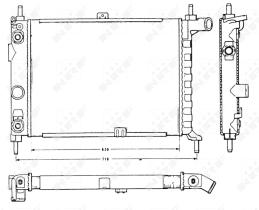 Nrf 58721 - RADIADOR ALU MECHAN OPEL VAUXHALL K