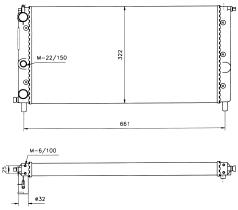 Nrf 58744 - RADIADOR FIAT DUNA 60D/ FIORINO-II