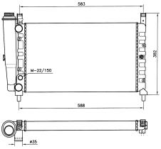 Nrf 58752 - RADIADOR FIAT FIORINO-II 1.4I/1,5/1