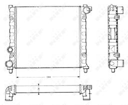 Nrf 58766 - RADIADOR ALU MECHAN SEAT IBIZA 84-