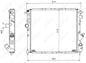 Nrf 58784 - RADIADOR ALU BRAZED RENAULT CLIO 90