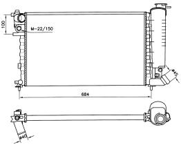 Nrf 58798 - RADIADOR CITROEN ZX 1.1/1.1I/1,4/1,