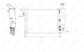 Nrf 58807 - RADIADOR ALU MECHAN PEUGEOT 106 91-