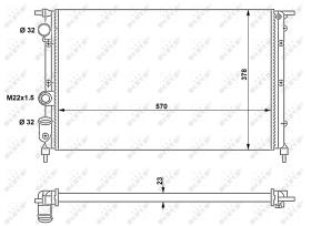 Nrf 58852 - RADIADOR ALU MECHAN RENAULT 19 92-