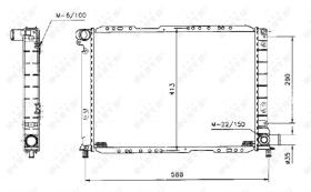 Nrf 58858 - RADIADOR ALU BRAZED FIAT CROMA 86-