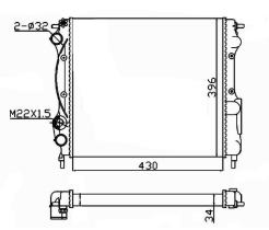 Nrf 58934A - RADIADOR ALU MECHAN RENAULT CLIO 90