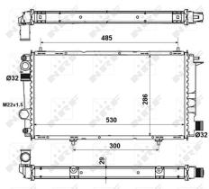Nrf 58957 - RADIADOR ALU BRAZED CITROEN C15 84-