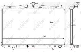 Nrf 59081 - RADIADOR ALU BRAZED LEXUS RX450H 12