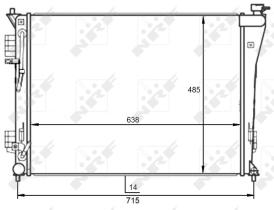 Nrf 59097 - RADIADOR ALU BRAZED HYUNDAI I40 07/