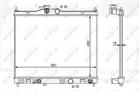 Nrf 59119 - RADIADOR ALU BRAZED NISSAN NV200 08