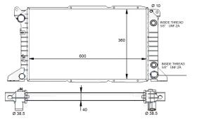 Nrf 59132 - RADIADOR ALU BRAZED FORD TRANSIT 94